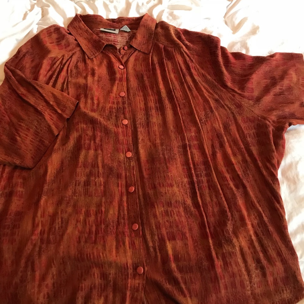 Blouse Rust Color Plus Size